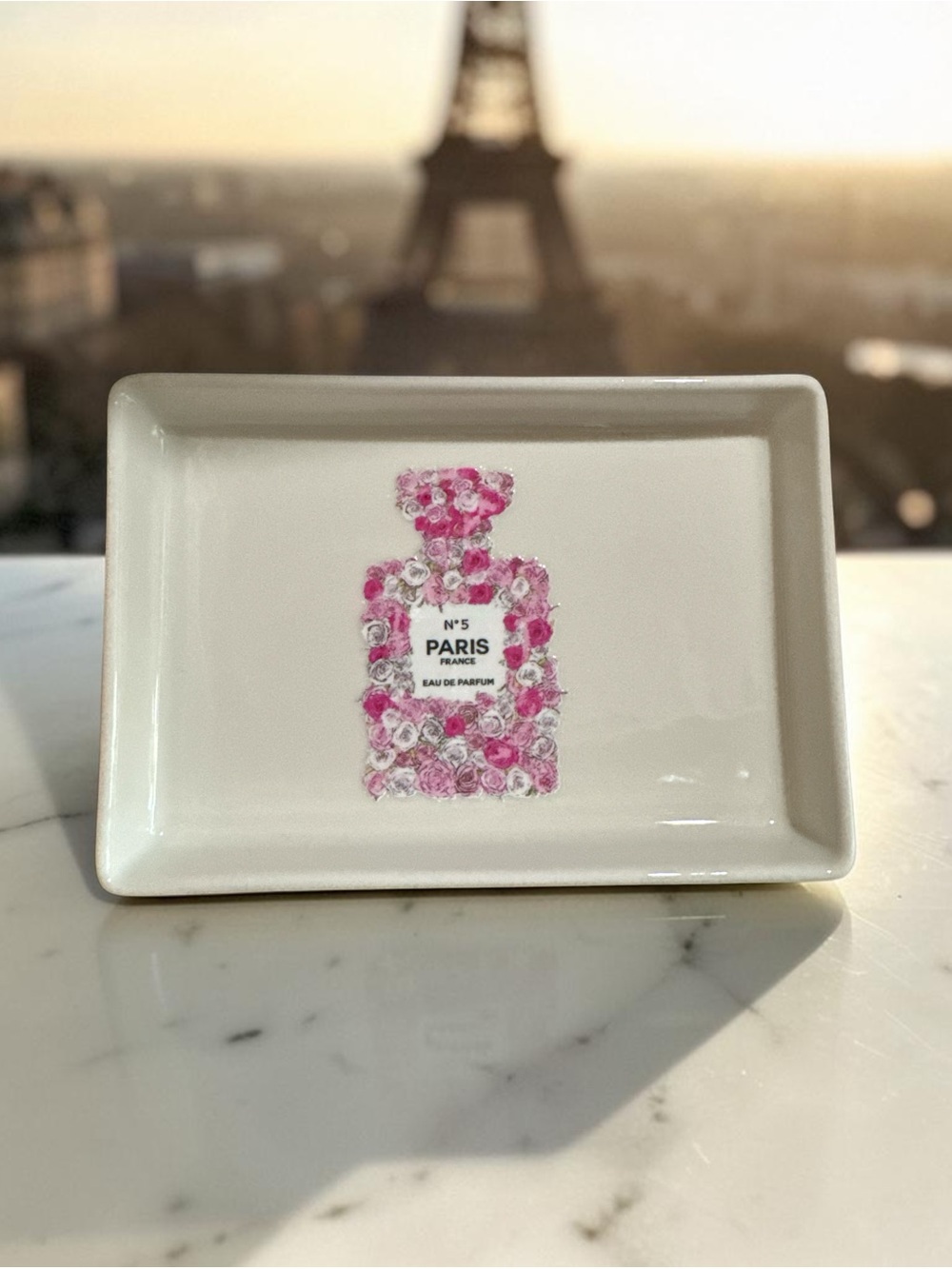 Paris Home Decor Entry Table Ceramic Tray New in box
